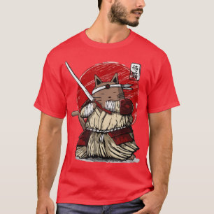 Camiseta Mujeres japonesas samurai Ninja Cat Kawaii Tattoo