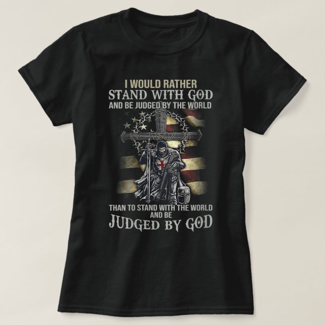 Camiseta Mujeres Jesús Cruzado Caballero Templario Parar co (Diseño del anverso)