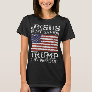 Camiseta Mujeres Jesús es mi salvador Trump es mi president