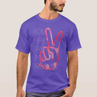 Camiseta Mujeres John Lennon Dreamer VNeck retro amiga