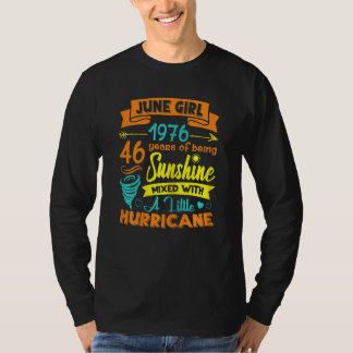 Camiseta Mujeres Junio De 1976 Sunshine De 46 Años De Edad