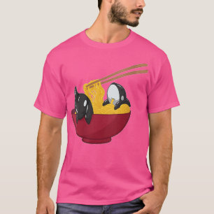Camiseta Mujeres Kawaii Anime Japonesas Ramen Noodles Orca 