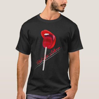 Camiseta Mujeres Labios Rojos Lollipop Lolipop Labios Rojos