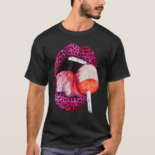 Camiseta Mujeres Leopardo Lips Liceo Lollipop Trendy Animal