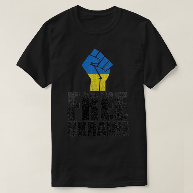 Camiseta Mujeres liberan a Ucrania de pie con Ucrania (Diseño del anverso)