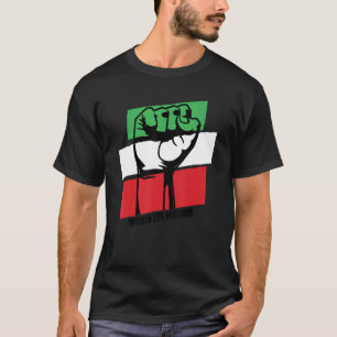 Camiseta Mujeres Libertad de vida Apoyo a Irán Bandera Retr