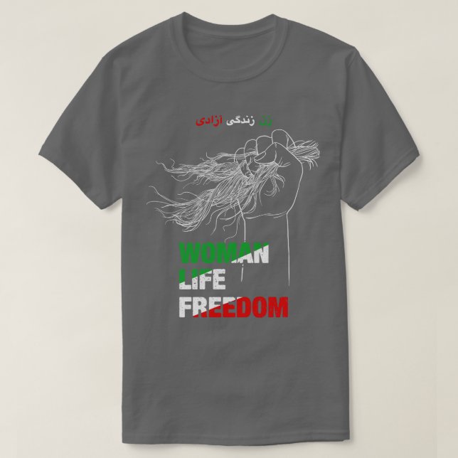 Camiseta Mujeres Libertad de Vida Libertad para Irán Derech (Diseño del anverso)
