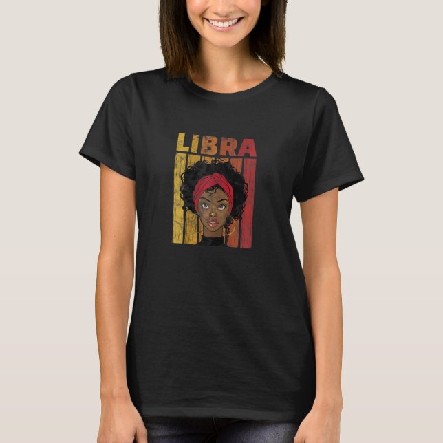 Camiseta Mujeres libias mujeres negras afroamericanas zodia (Anverso)