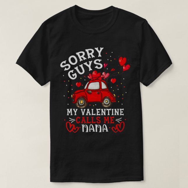 Camiseta Mujeres Lo Siento Muchachos, Mi Valentín me llama  (Diseño del anverso)