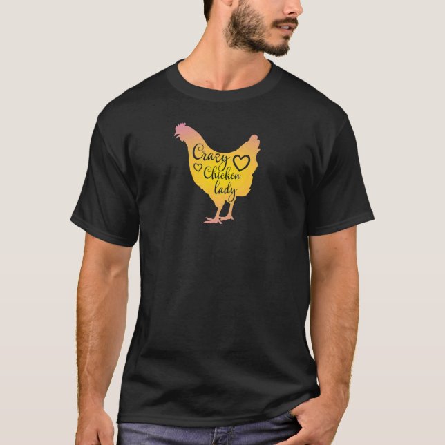 Camiseta Mujeres Locas Chicken Lady Animal (Anverso)
