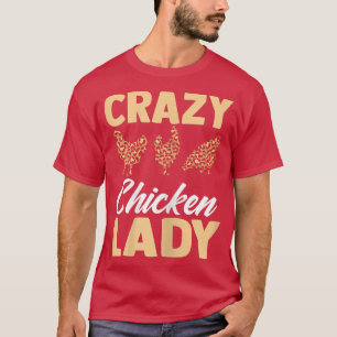 Camiseta Mujeres Locas Chicken Lover Leopard Graphic Mujere