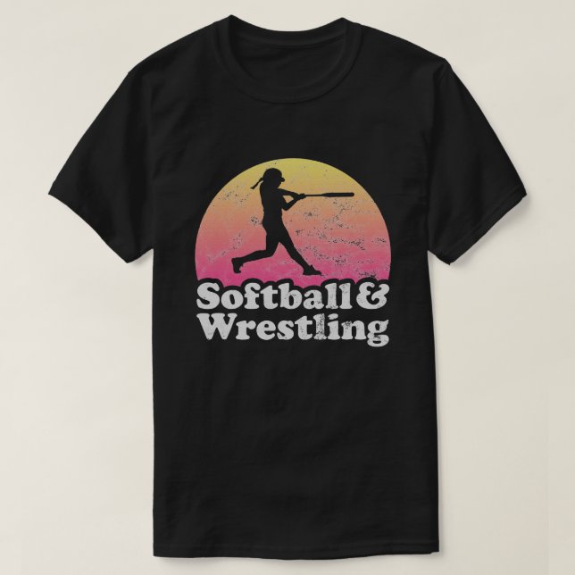 Camiseta Mujeres luchadoras o luchadoras de softball y Chic (Diseño del anverso)