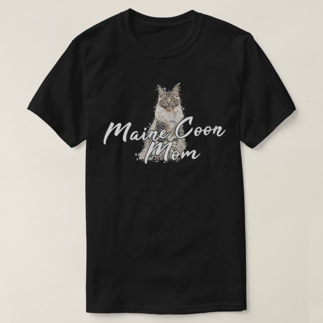 Camiseta Mujeres Maine Coon Cat Gatos Kitten Maine Coon Mai (Diseño del anverso)
