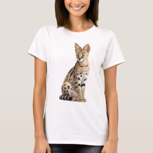 Camiseta Mujeres majestuosas del serval manchado gato salva