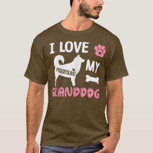 Camiseta Mujeres Malamute Perro Regalos Abuela Me Encanta M