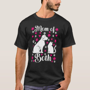Camiseta Mujeres Mamá de Gato y Perro Mamá Loca Gato Perro