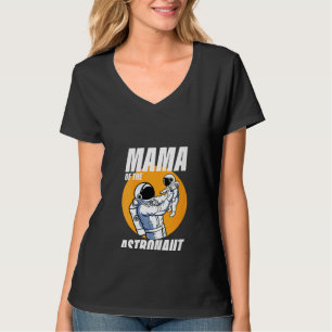 Camiseta Mujeres Mamá Del Astronauta Rocket Espacial Nebula