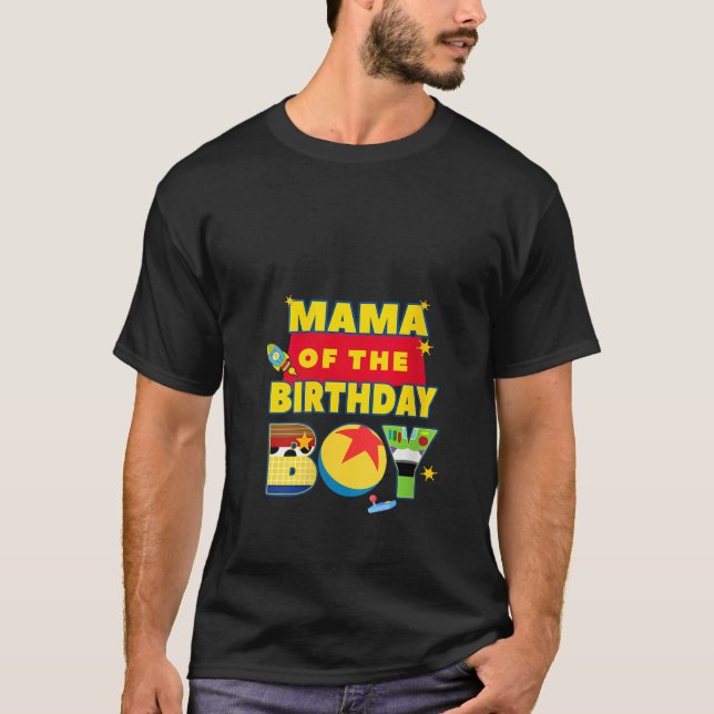 Camiseta Mujeres Mamá Del Niño De Cumpleaños Toy Familly Ma (Anverso)