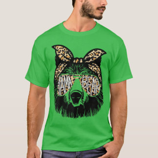 Camiseta Mujeres Mamá oso Leopardo Bandana Gafas de sol Mad