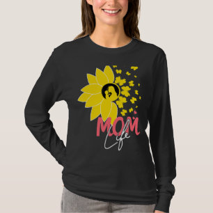 Camiseta Mujeres Mamá Vida Mariposa De Girasol Mamá E Hijo 