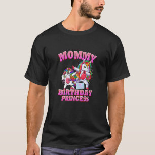 Camiseta Mujeres Mami De La Princesa De Cumpleaños Dabbing 