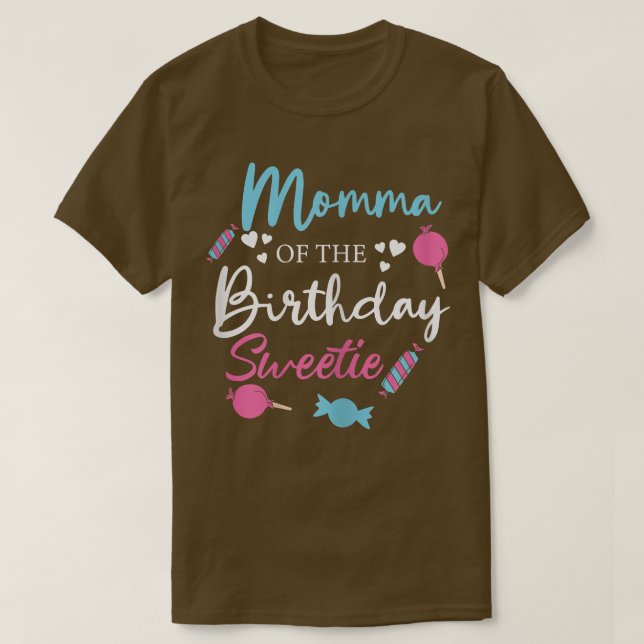 Camiseta Mujeres Mami Of Birthday Sweetie Candy Boy Gir (Diseño del anverso)