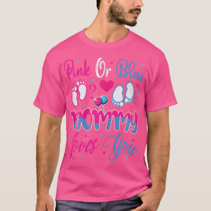 Camiseta Mujeres mami rosa o azul tu bebé género re