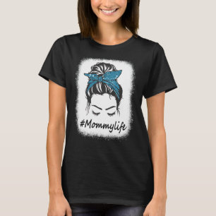 Camiseta Mujeres mami vida blanqueada desordenada bollo