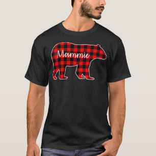 Camiseta Mujeres Mammie Oso Familia Tapa Roja Coincidiendo