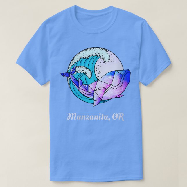 Camiseta Mujeres Manzanita O Pintar Japonesa Orca Geométric (Diseño del anverso)