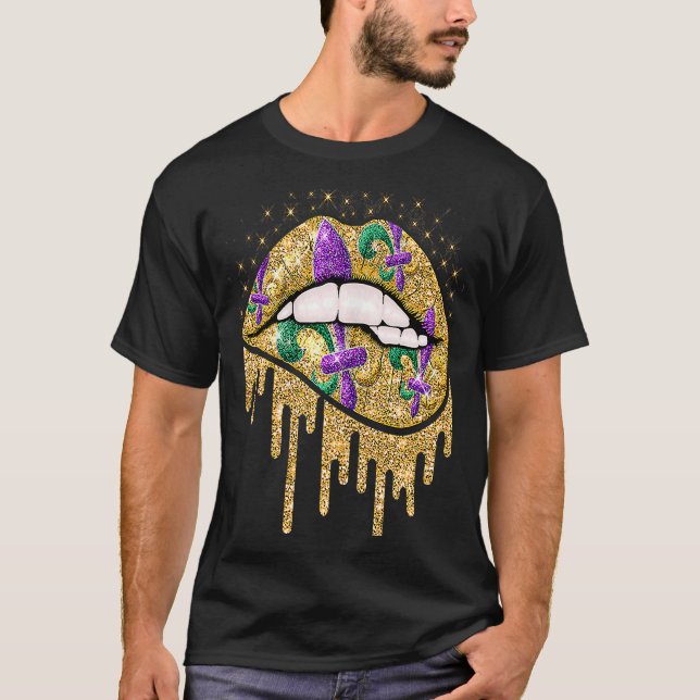 Camiseta Mujeres Mardi Gras se quitan la ropa de reina de c (Anverso)
