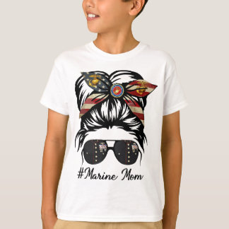 Camiseta Mujeres Marinas de la Vida Marina Mamá Militar Mes
