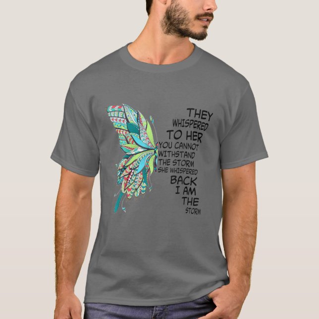 Camiseta Mujeres Mariposa Hippie Floral Hippy Soy La Tormen (Anverso)