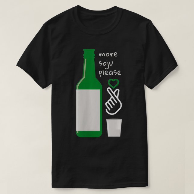 Camiseta Mujeres más Soju por favor VNeck (Diseño del anverso)