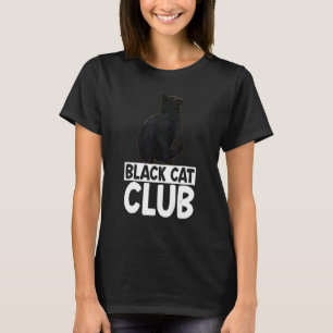 Camiseta Mujeres Mascotas del club de gatos negros Gato osc