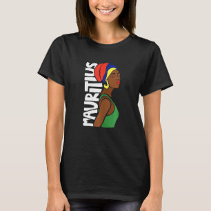Camiseta Mujeres Mauricio Bandera Mauriciana Herencia Afric