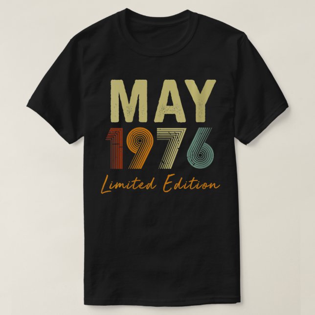 Camiseta Mujeres Mayo 1976 Edición Limitada Retro 45 Años (Diseño del anverso)