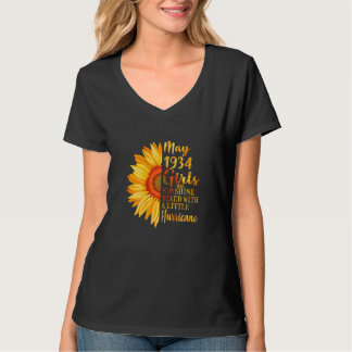Camiseta Mujeres Mayo Chicas 1934 88º cumpleaños 88 años