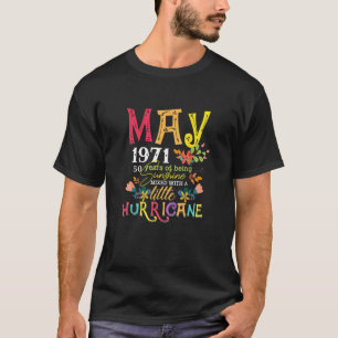 Camiseta Mujeres Mayo Chicas 1971 Divertido 50º Cumpleaños 