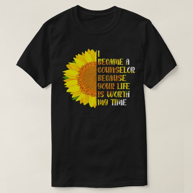 Camiseta Mujeres Me Convertí En Consejera Porque Tu Vida Va (Diseño del anverso)
