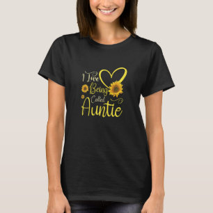 Camiseta Mujeres Me encanta que me llamen tía Girasol Coraz