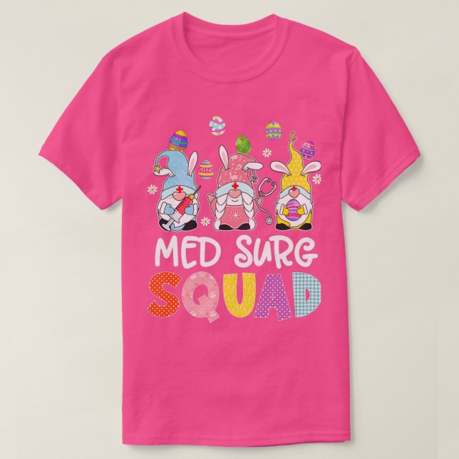 Camiseta Mujeres Med Surg Squad Bunny Gnome Huevos Cazando  (Diseño del anverso)