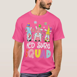 Camiseta Mujeres Med Surg Squad Bunny Gnome Huevos Cazando