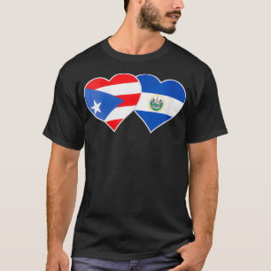 Camiseta Mujeres medio puertorriqueñas mitad Hea Bandera s