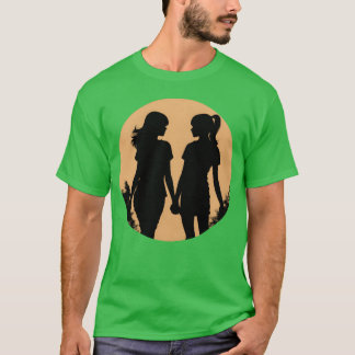 Camiseta Mujeres mejores amigas mujeres cogidas de la mano 