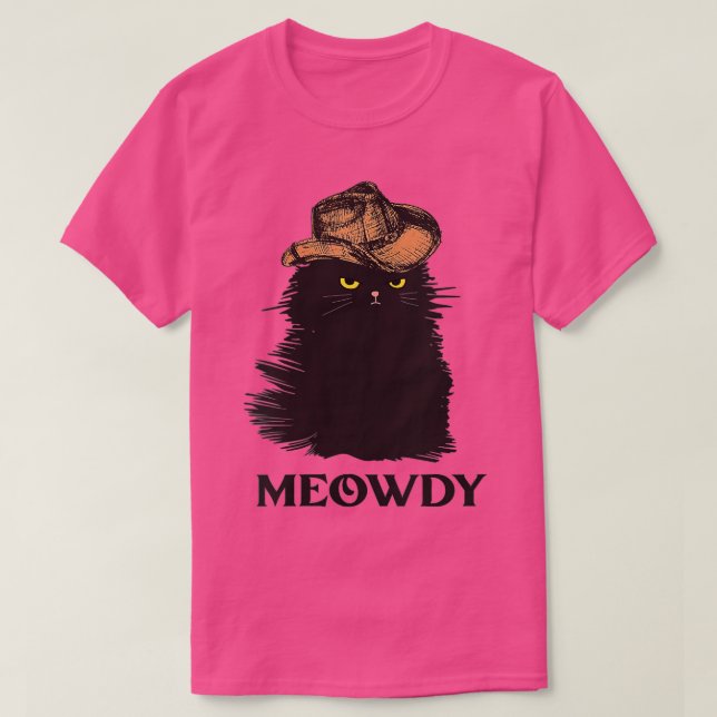 Camiseta Mujeres Meowdy Black cas para mujeres Meow y Howdy (Diseño del anverso)