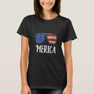 Camiseta Mujeres Merica Gafas De Sol 4 De Julio Niños Jóven
