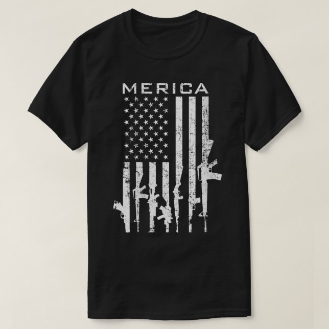 Camiseta Mujeres MERICA USA 2ª enmienda Funny Pro Gun Am (Diseño del anverso)
