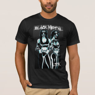 Camiseta Mujeres metalizado negras