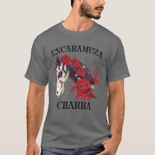 Camiseta Mujeres mexicanas de cráneo de azúcar Caballo Rojo